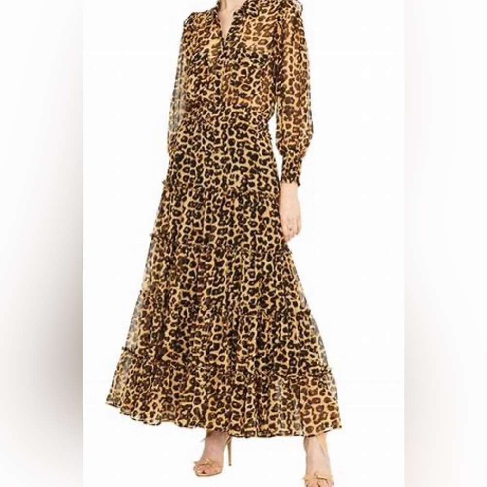 Leopard XS MISA maxi dress